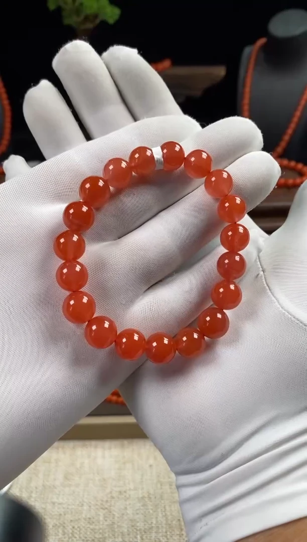 【闪购商品】南红玛瑙手串未镶嵌冰红10mm+