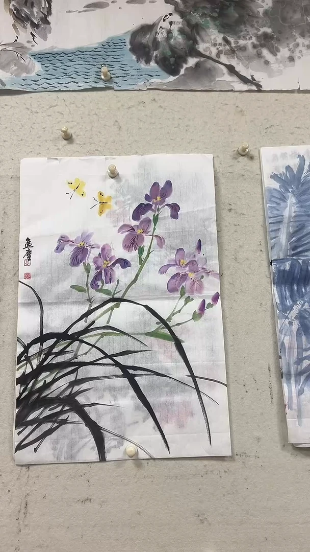 【闪购商品】国画高勇利老师四尺三开花鸟画