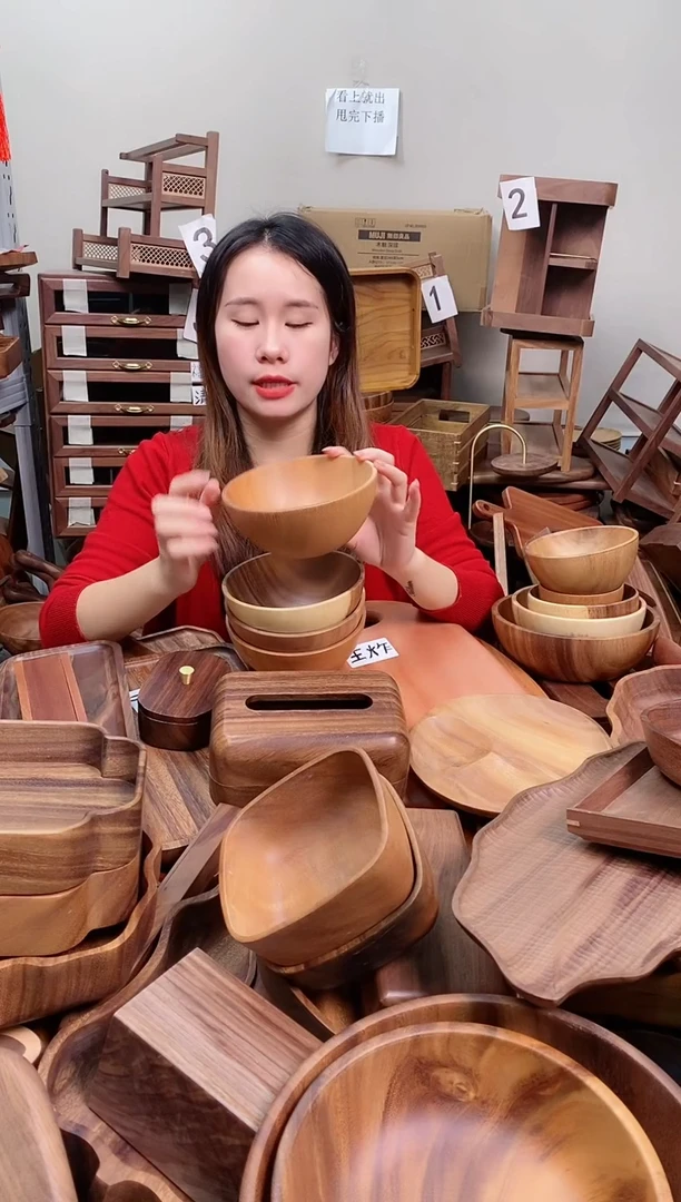 木   南美胡桃木碗16*7cm  A