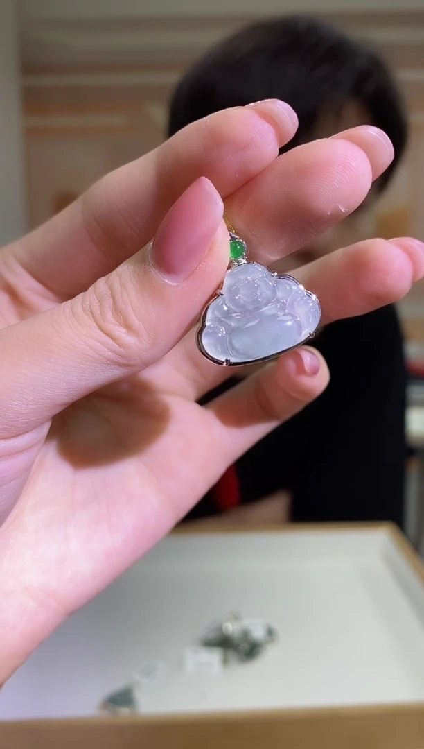 颈饰合金翡翠天然翡翠佛公