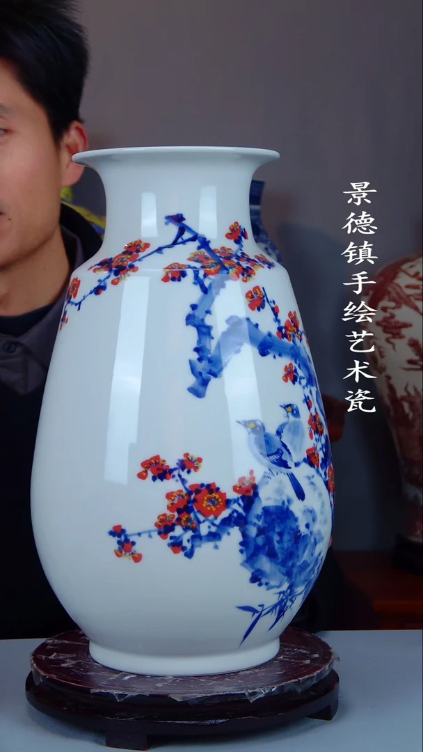 摆件陶瓷件景德镇手工手绘陶瓷摆件31