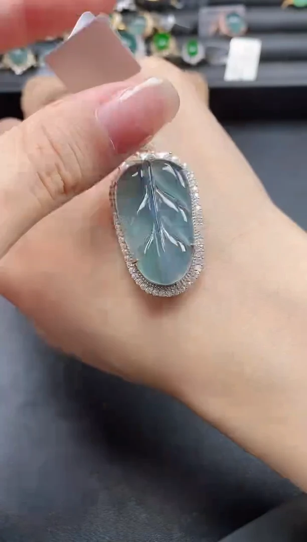 翡翠戒指银S925镶嵌515111