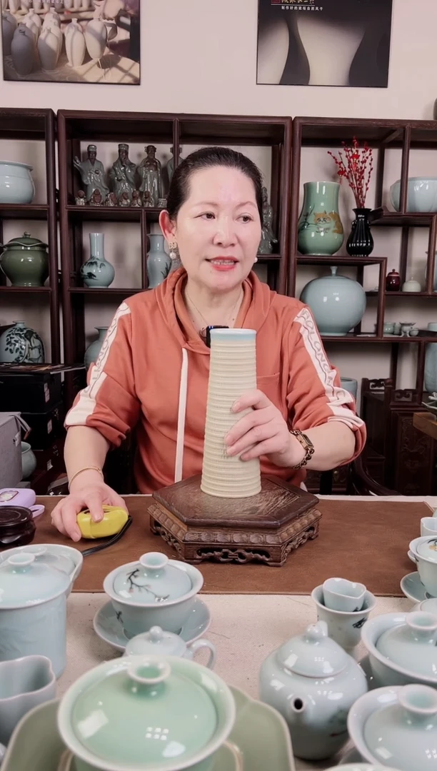 杯纯手工 草木灰 直口瓶