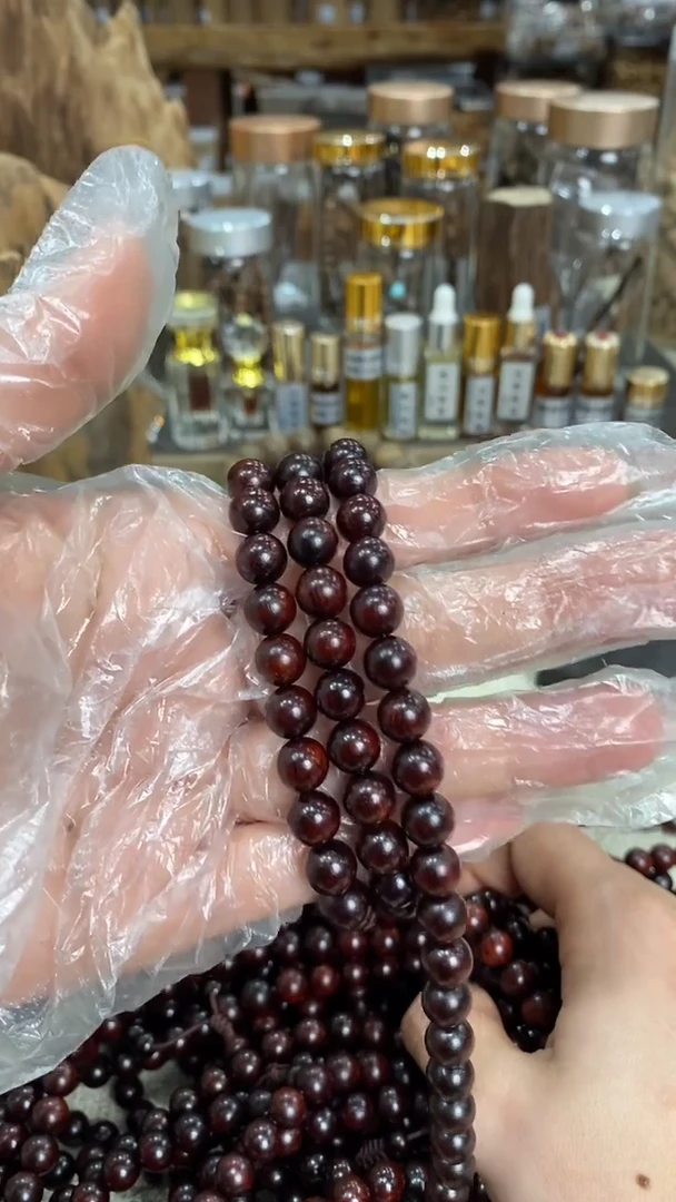 手串/手链小叶紫檀印度小叶紫檀玻璃底泥料0.8*108