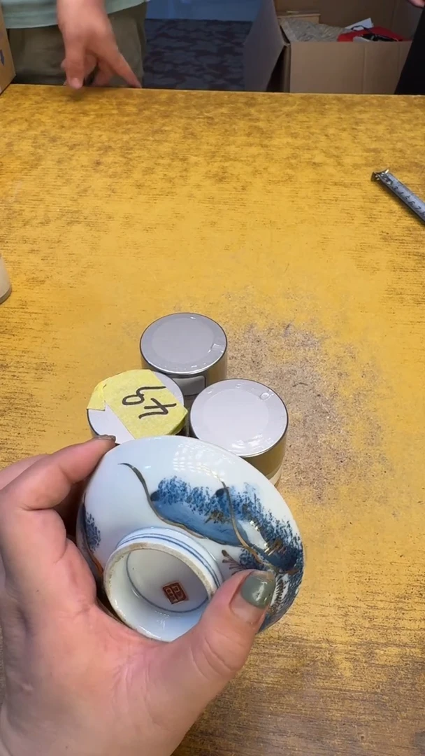 瓷器瓷瑕疵老破旧49麦三件碗