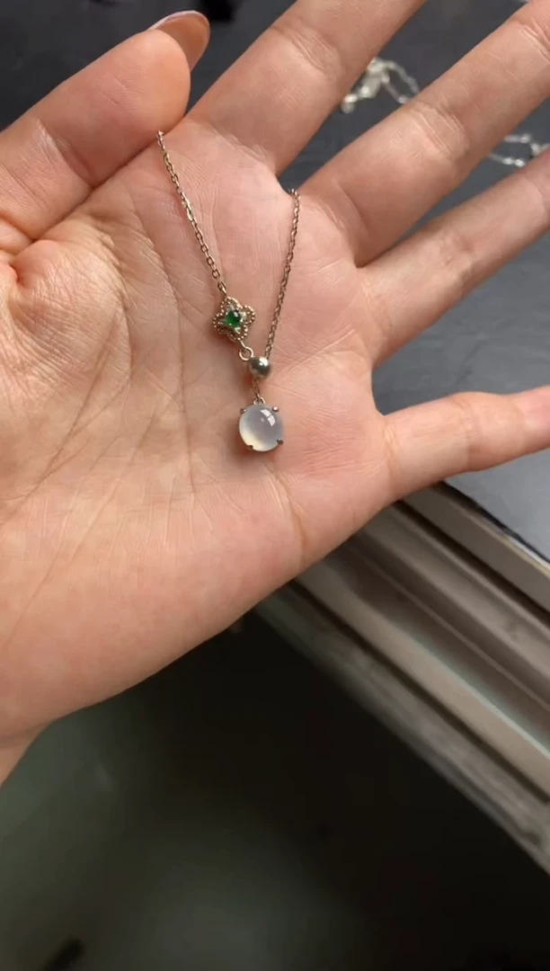 银S925镶嵌戒指翡翠天然A货翡翠