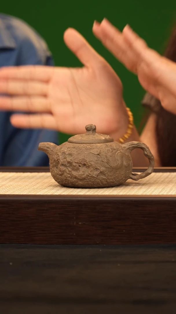 茶壶紫砂DXY隐龙供春 青灰段175cc