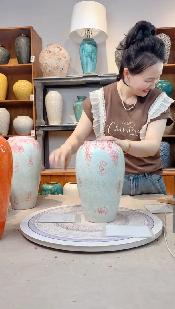 瓶陶瓷花瓶   曼波 中号   正品