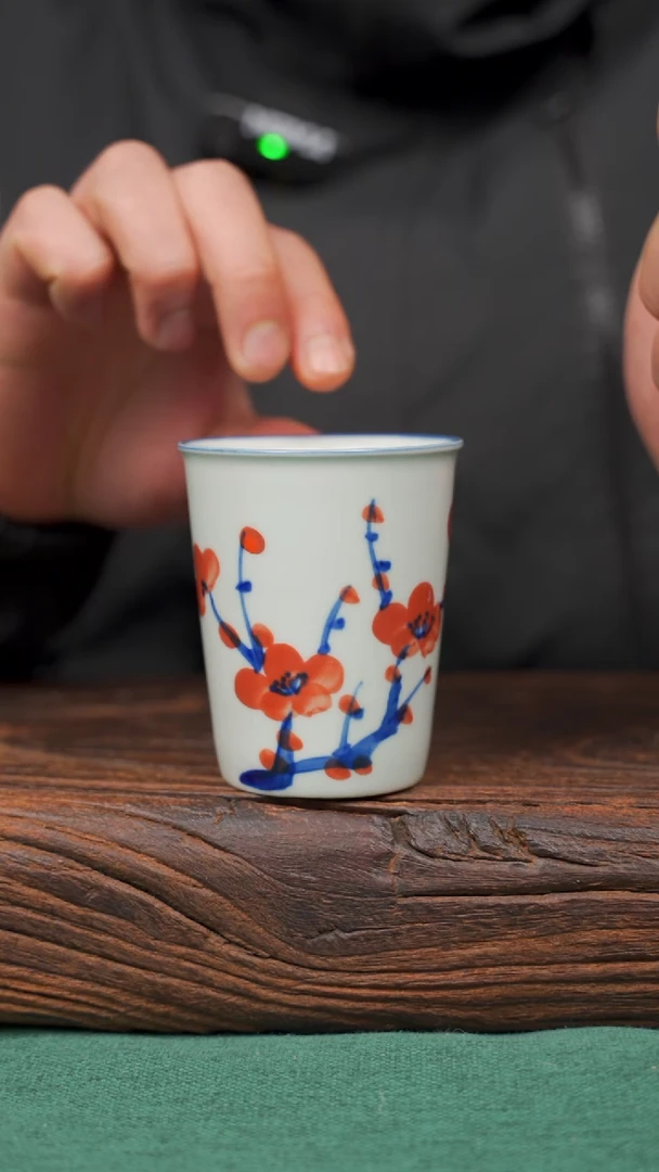 【闪购商品】瓷片20寻一缕瓷香杯釉下手工手绘瓷器