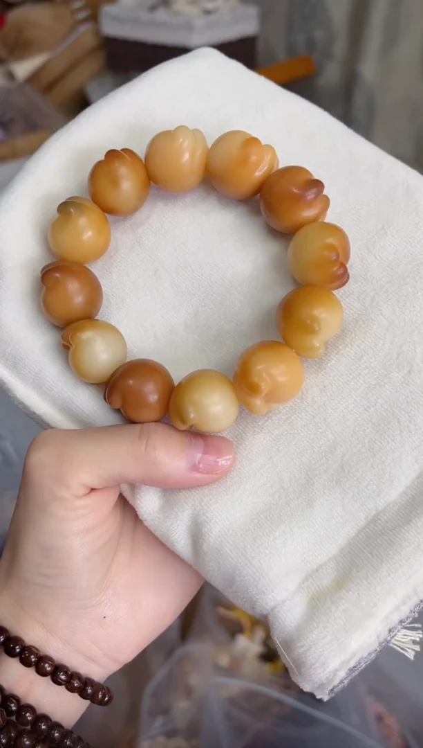 菩提根/象牙果手串g61干磨猫爪20*21mm手串