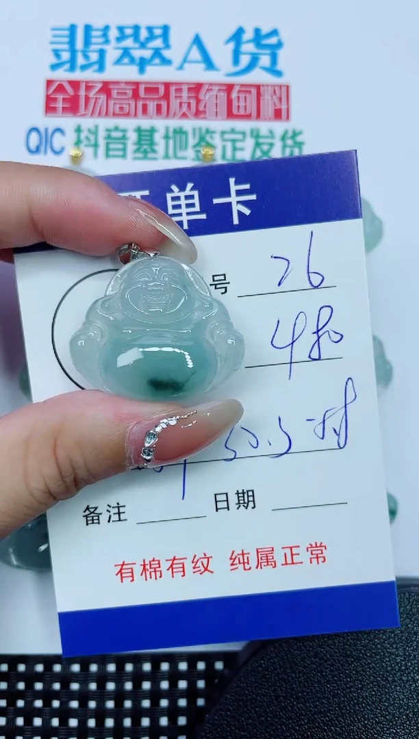 吊坠(赠链)银S925镶嵌翡翠26