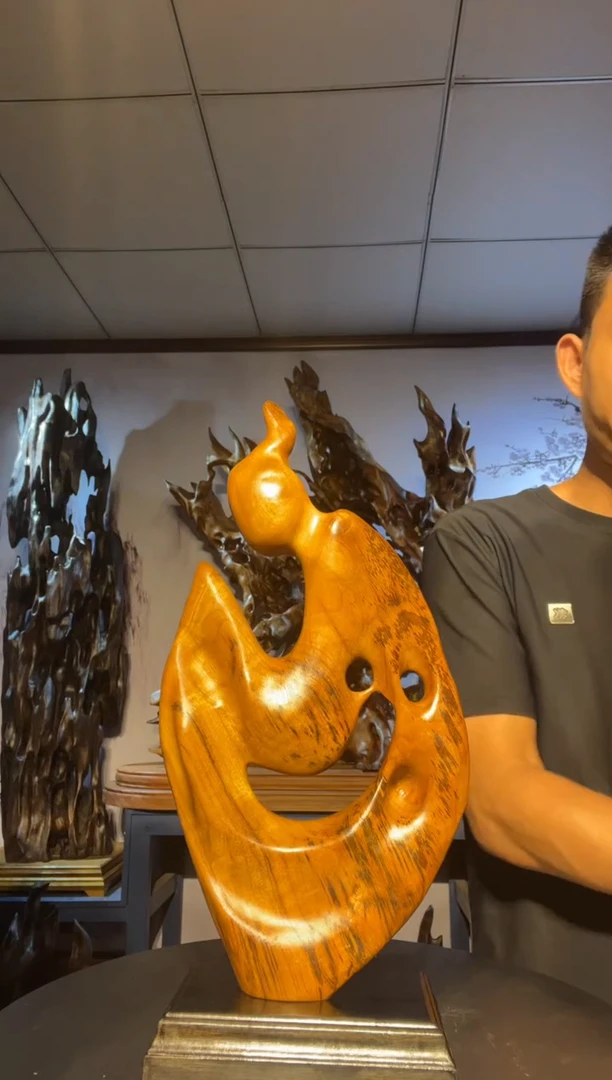 金丝楠木雕款九*金丝楠木工艺品摆件