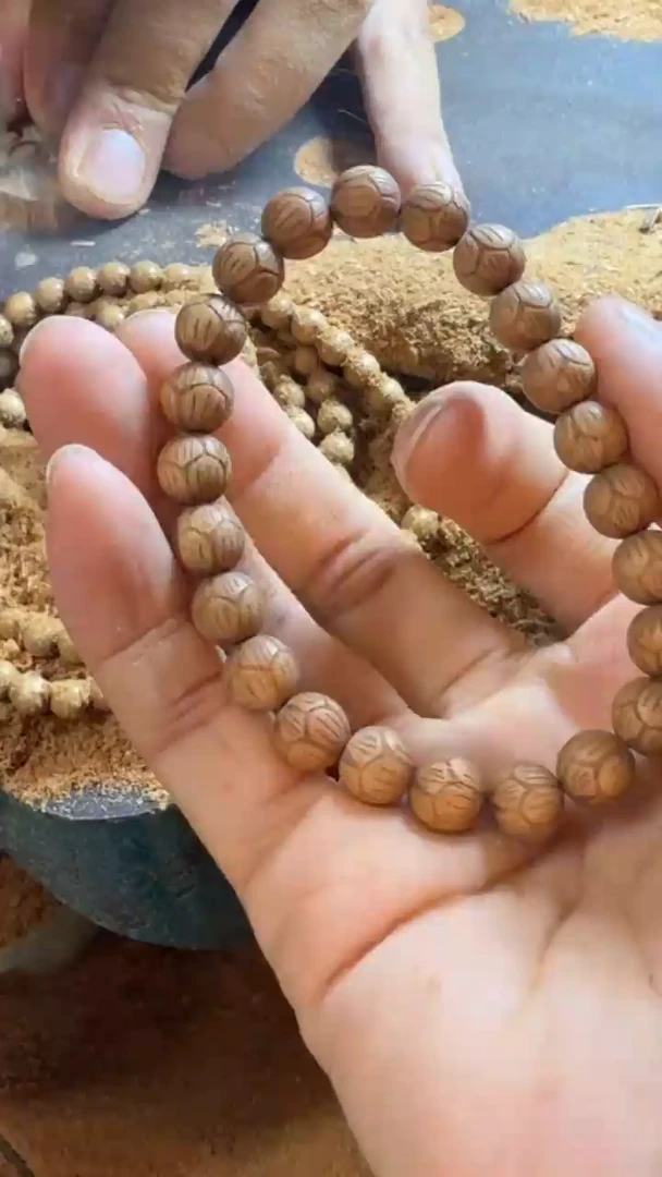 檀香木其他0.8莲花珠单圈