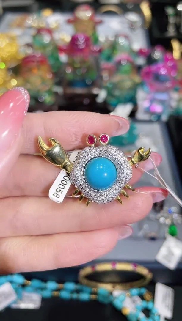 S925镶嵌绿松石吊坠