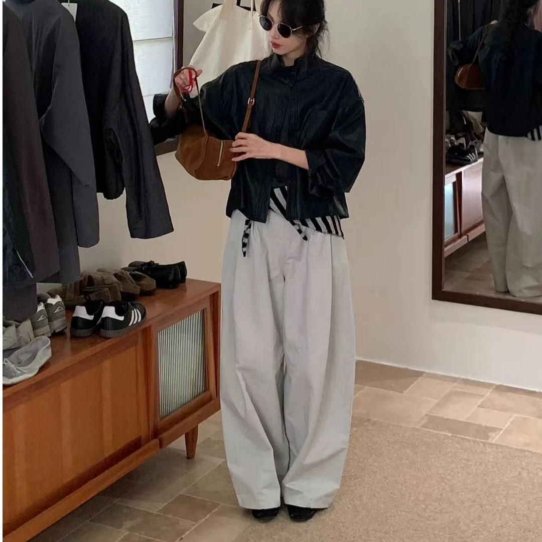 2889这还不冲？！韩系工作室高腰气球裤