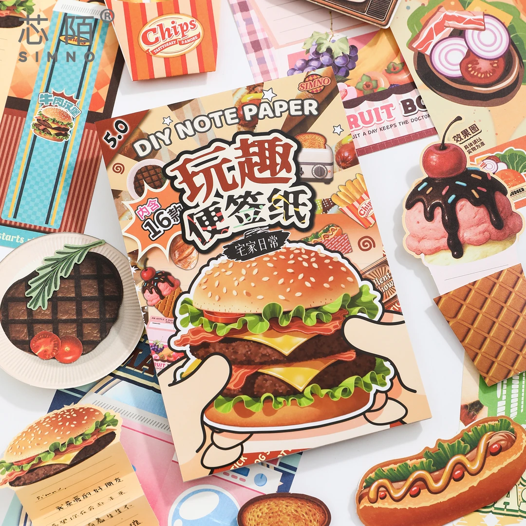 芯陌玩趣机关便签手帐素材惊喜贺卡自带模切便签本