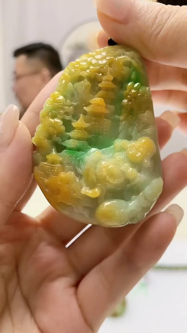 定制翡翠未镶嵌5124ms-毛货61山水