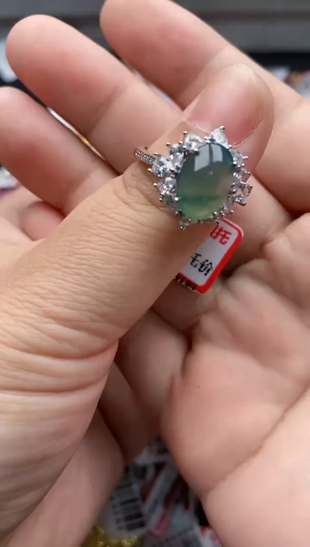 【闪购商品】翡翠戒指银S925镶嵌11111---1