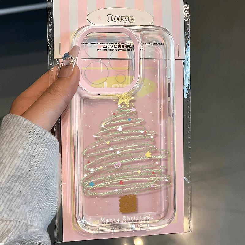 ins圣诞树适用苹果17手机壳iPhone15promax防摔161514男13女12软