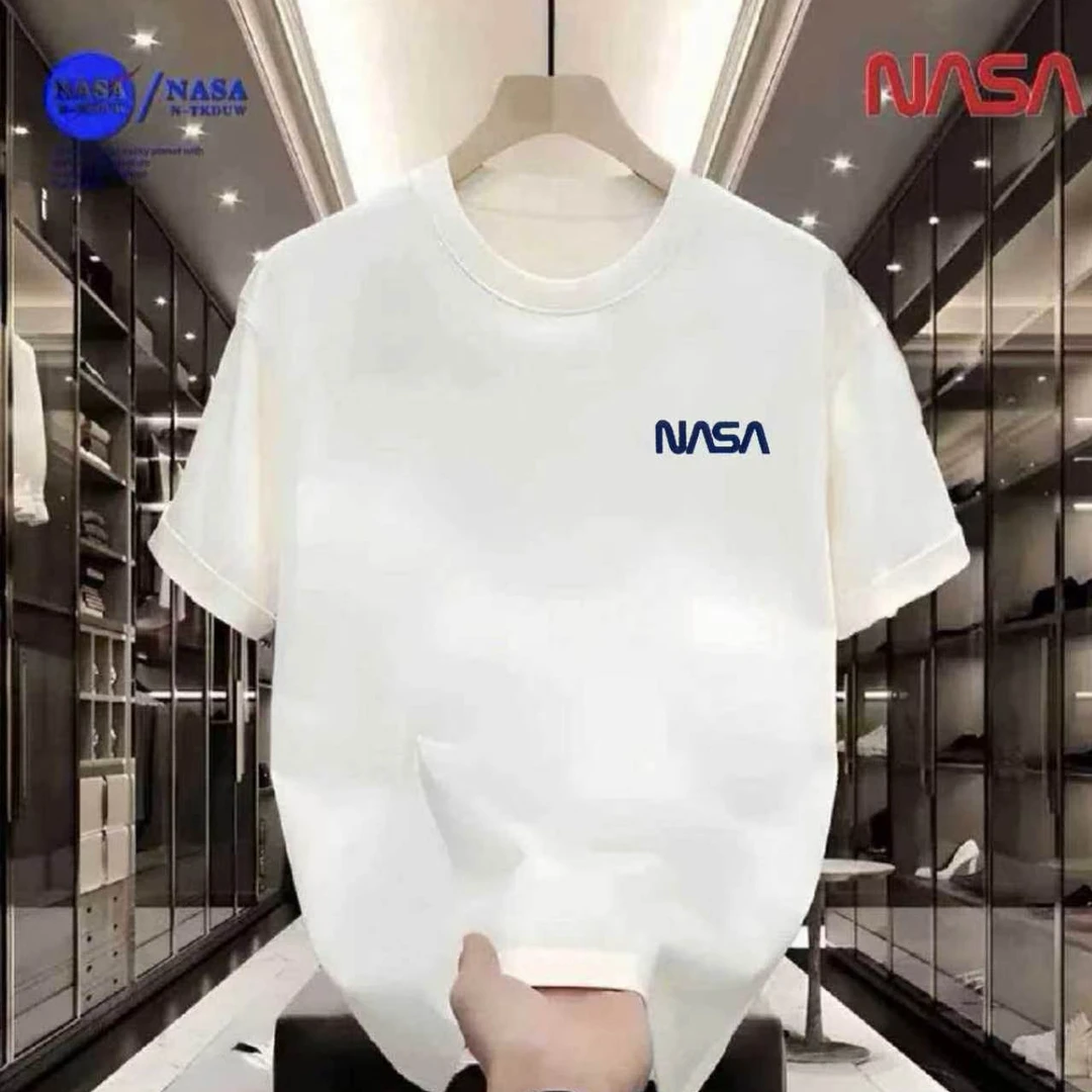 【万针刺绣】NASA联名夏季圆领短袖T恤男女同款情侣短袖
