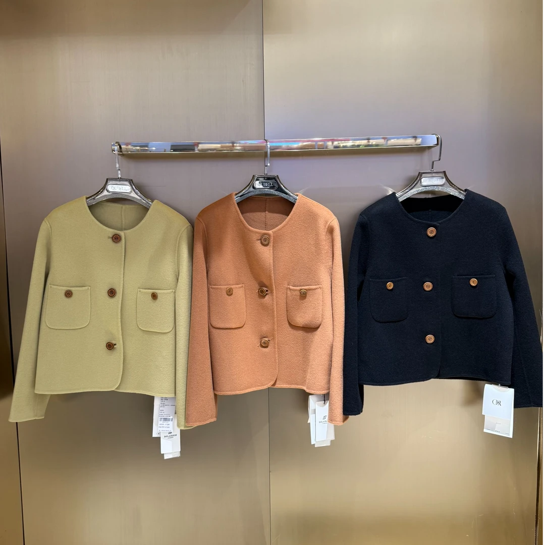 6HB08-百分百澳洲超细羊毛短款大衣