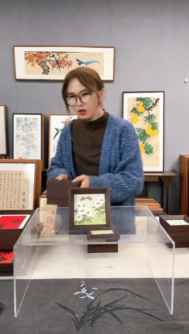 【闪购商品】国画5寸-小摆台作品-小雏菊