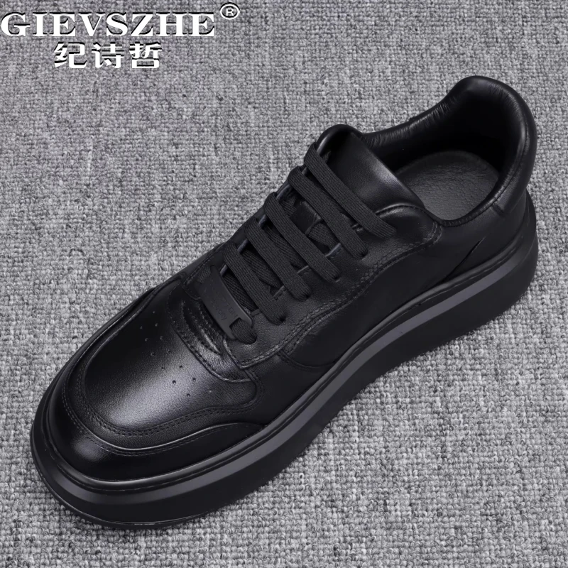 纪诗哲男鞋百搭轻便透气运动鞋子男款时尚厚底休闲鞋潮流简约板鞋