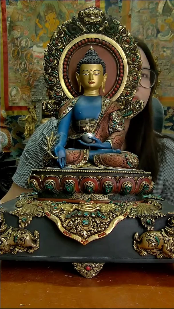 铜像造像收藏铜像铜造像收藏药师佛