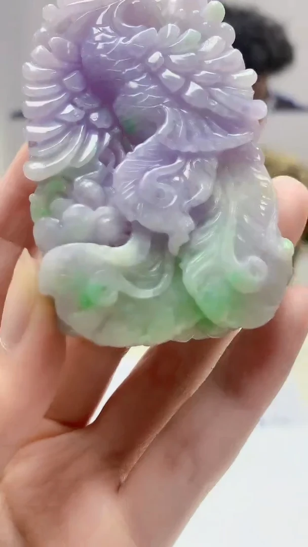 【闪购商品】定制翡翠未镶嵌4688zm-毛货赠珠链凤凰173