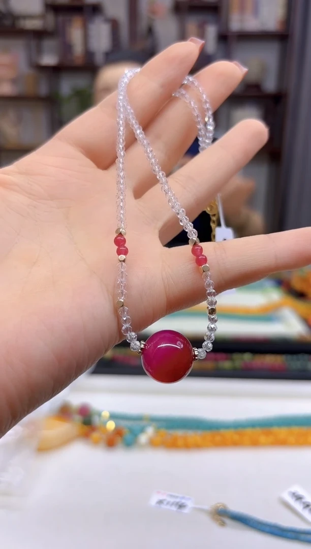 【闪购商品】玛瑙/玉髓颈饰未镶嵌X515