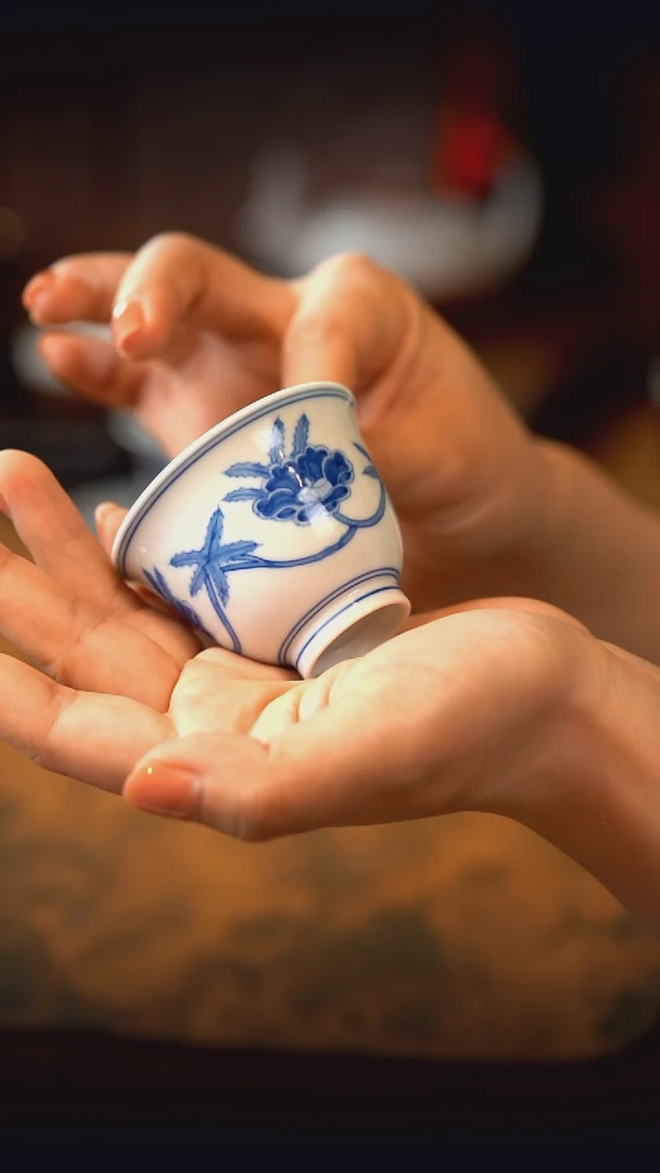 见山烧 秋葵铃铛杯