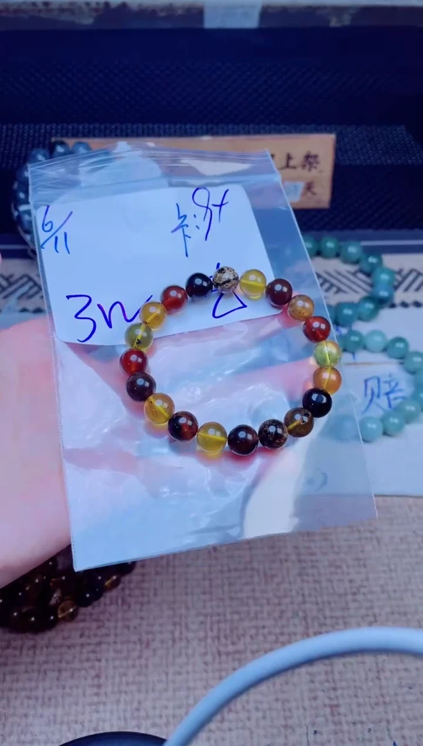 未镶嵌琥珀手链珠串琥珀
