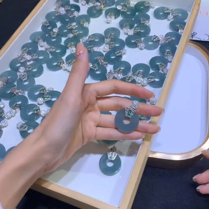 【逍遥】天然A货翡翠平安扣吊坠*ZPFC/04/多样性发/1件