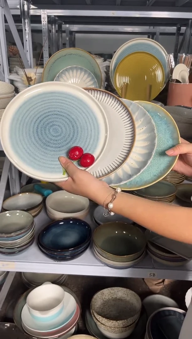 瓷片外贸尾货瑕疵满20包邮X4 小盘组合