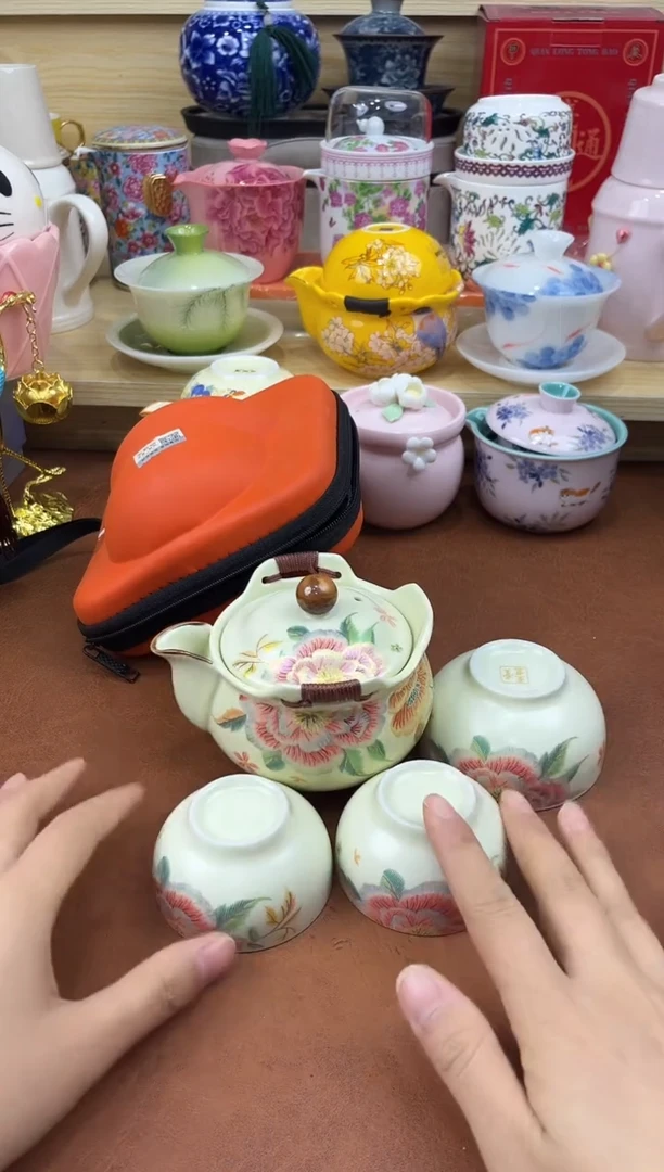 陶陶瓷茶具摆件旅行套组