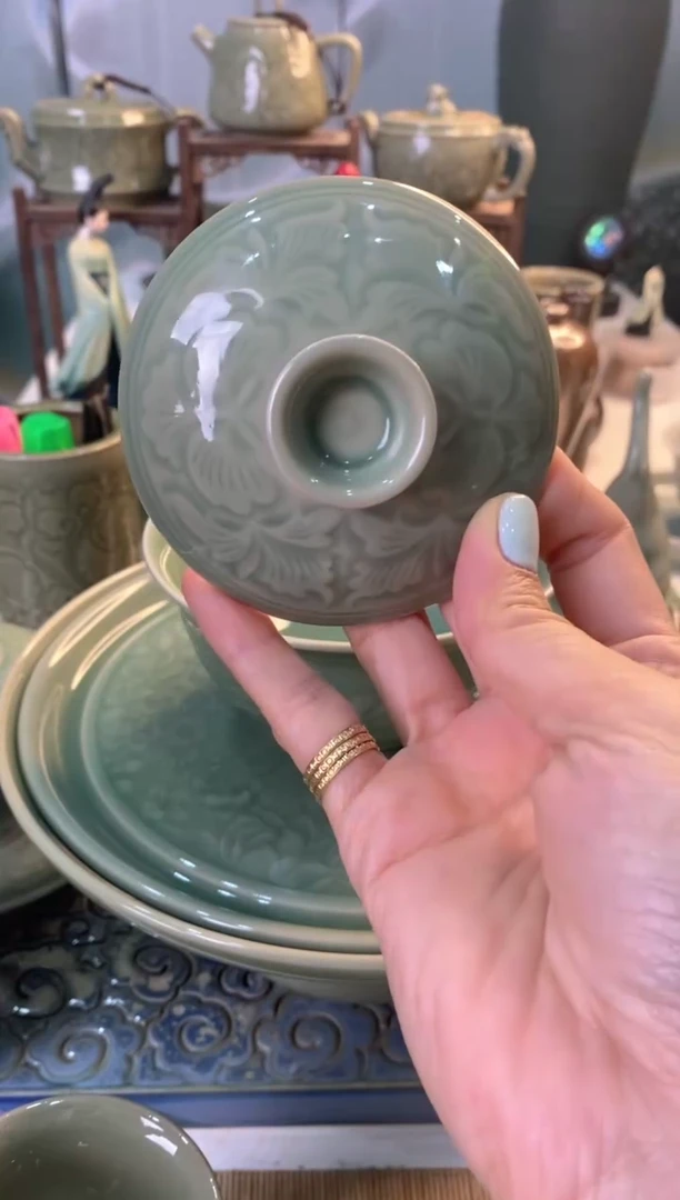 耀州窑瑕疵处理缩小 盖子 一个