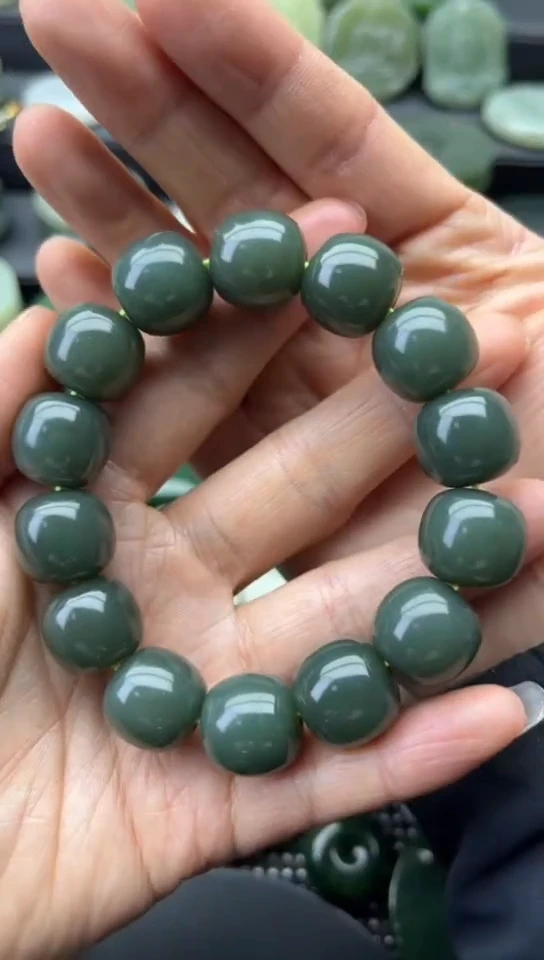 未镶嵌和田玉珠宝半成品手串
