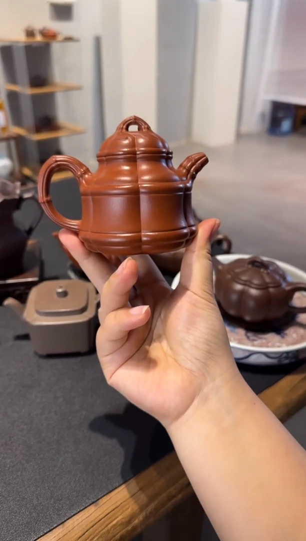 茶壶紫砂自**在海棠竹鼎