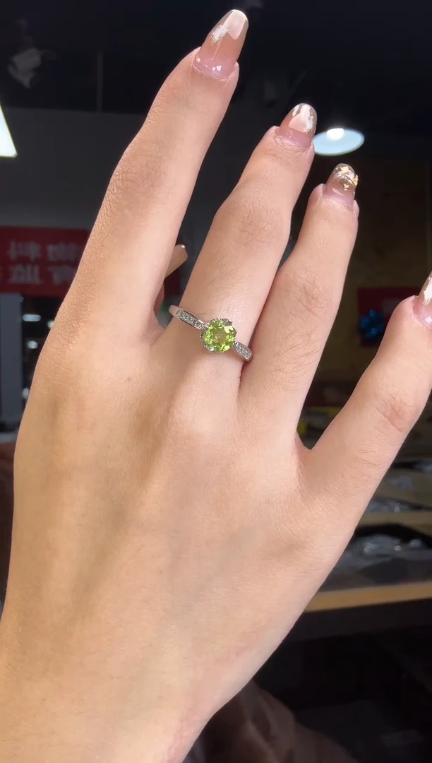 【闪购商品】橄榄石戒指未镶嵌戒指