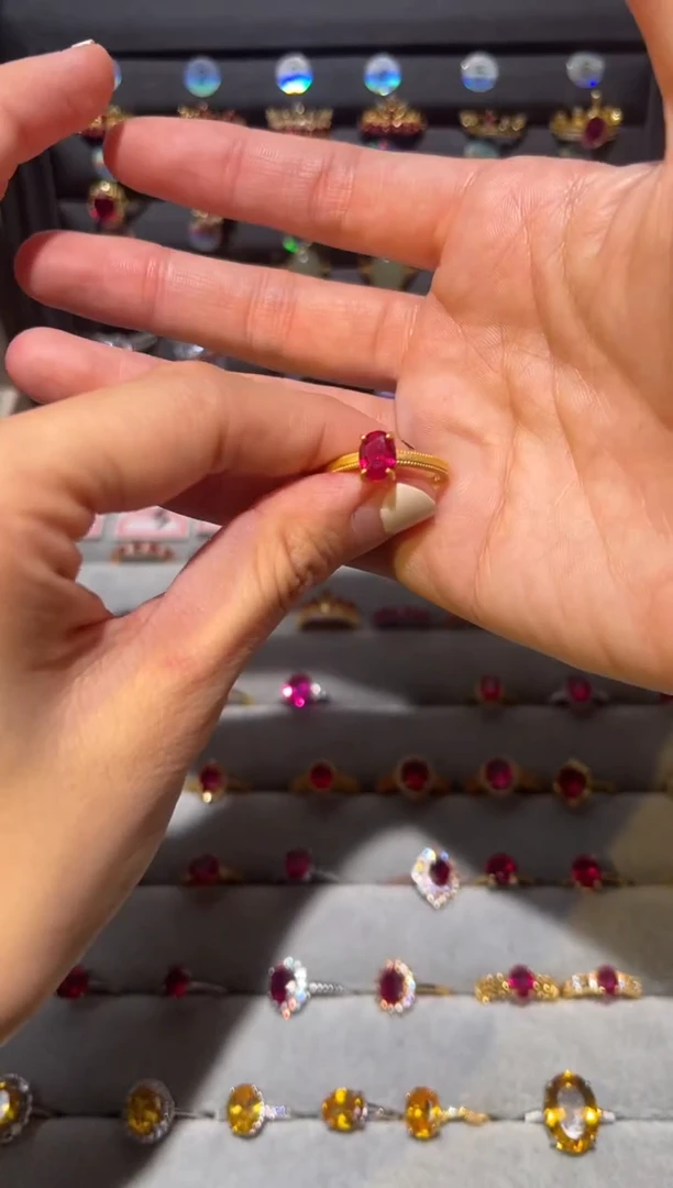 【闪购商品】红宝石戒指银S925镶嵌45643563