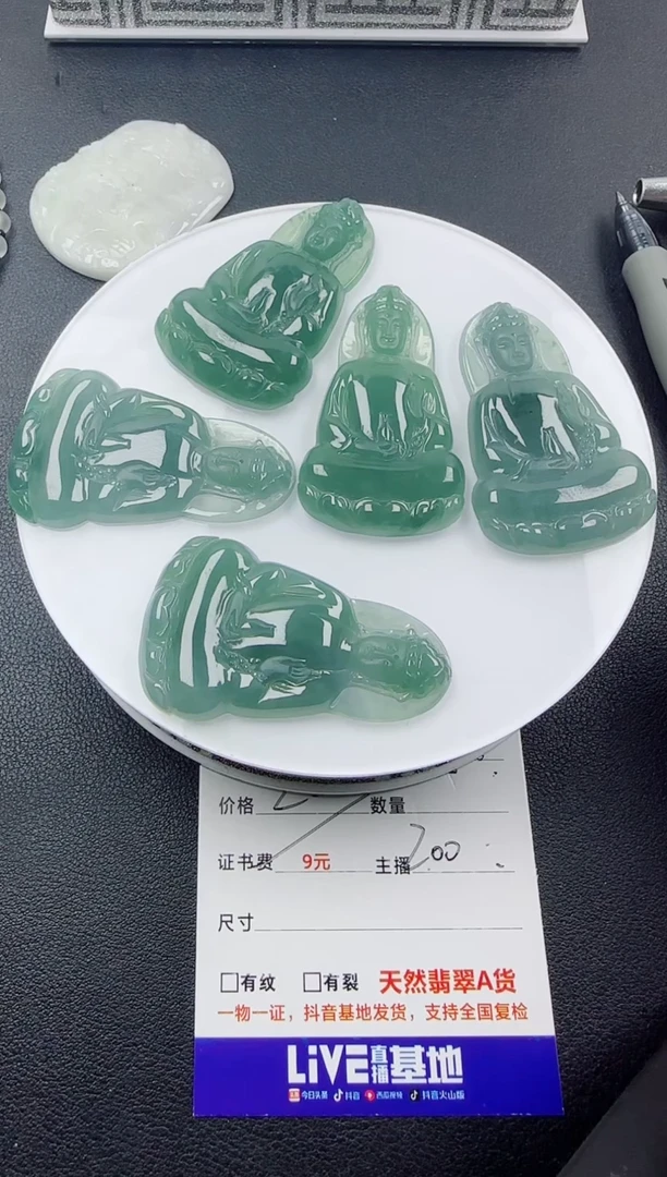 【闪购商品】翡翠颈饰未镶嵌翡翠素衣观音（多样性发其一）