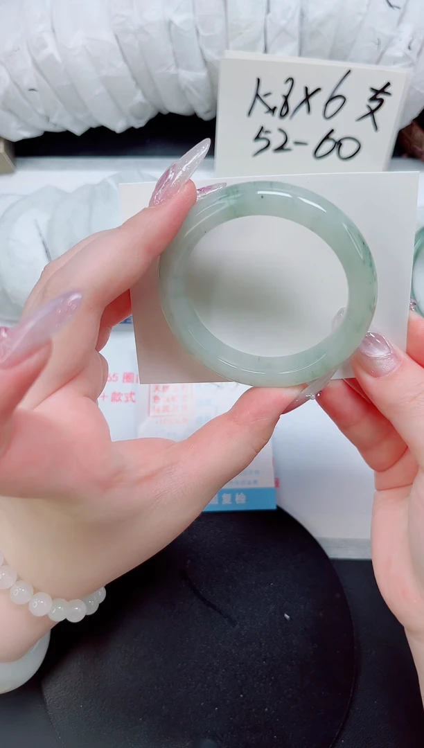 石英质玉手镯未镶嵌b132-圈口52.5