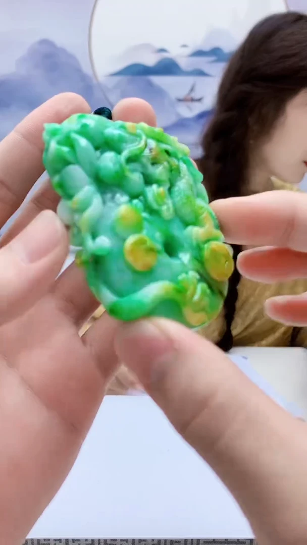 定制翡翠未镶嵌雨***…4829bb-毛货挂件52