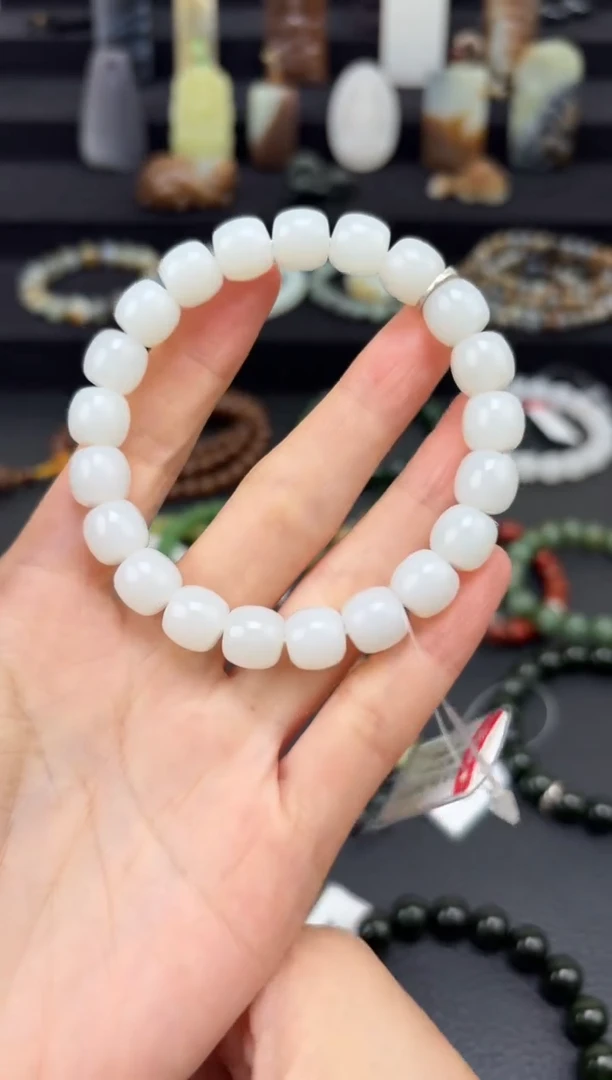 未镶嵌和田玉挂件10mm金山老型手串
