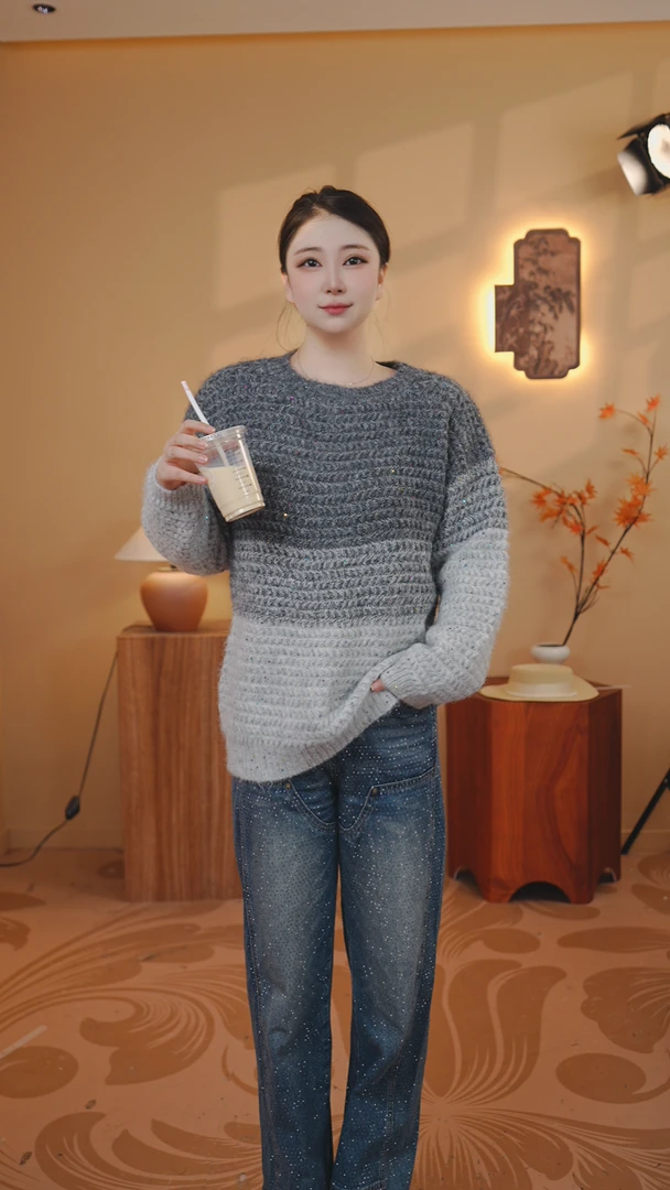 烟墨（杨幂同款联名款女装针织毛衣）