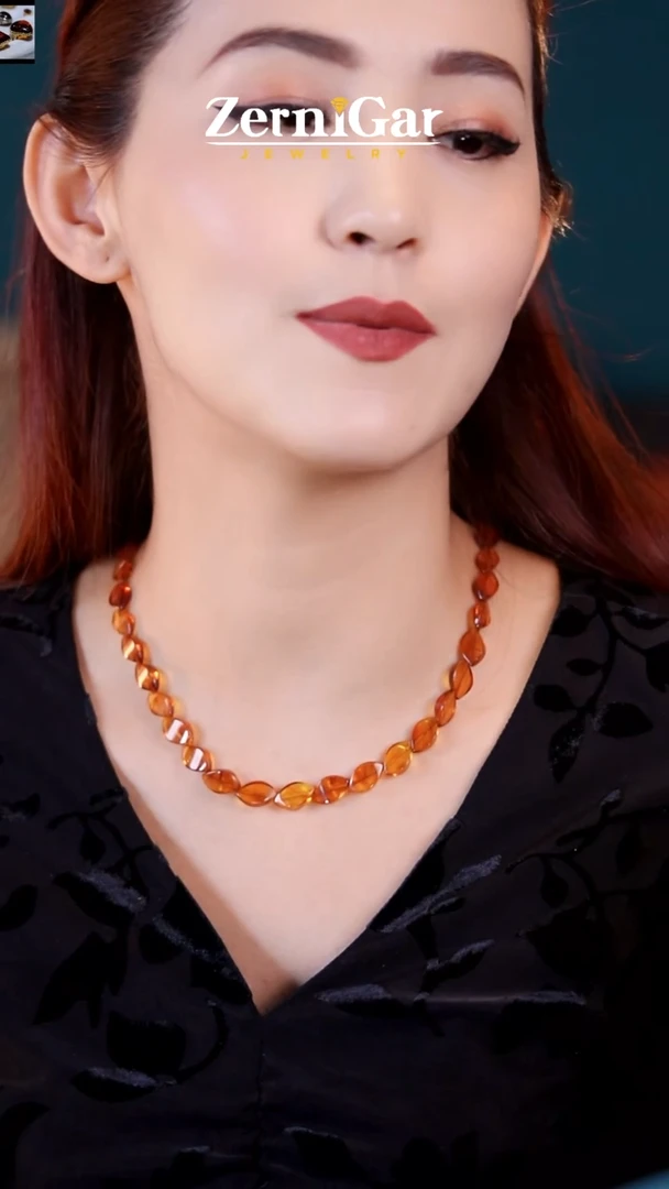 【闪购商品】琥珀颈饰未镶嵌天然琥珀项链