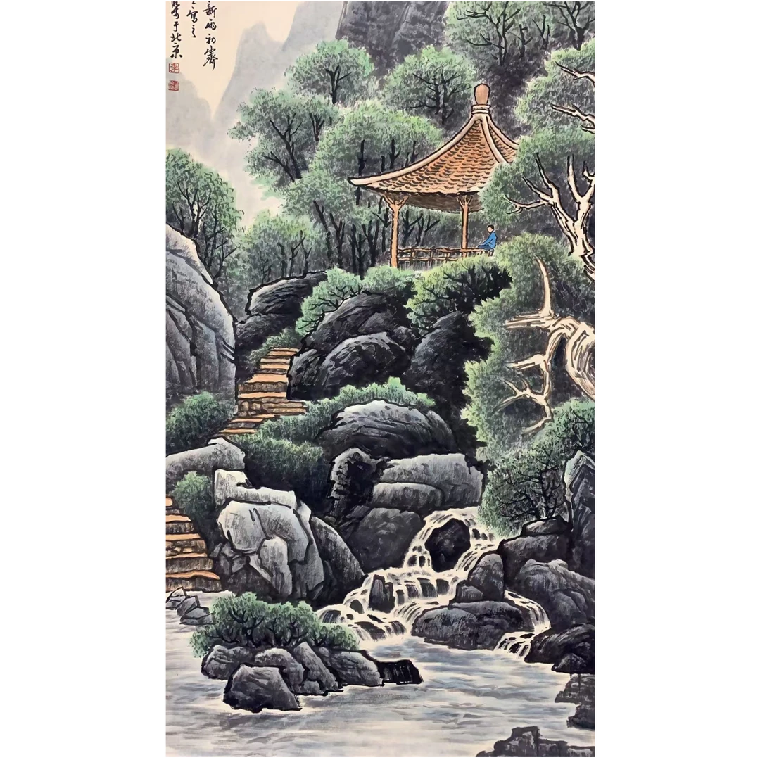 李老款 山水立轴135 65 7.8平尺
