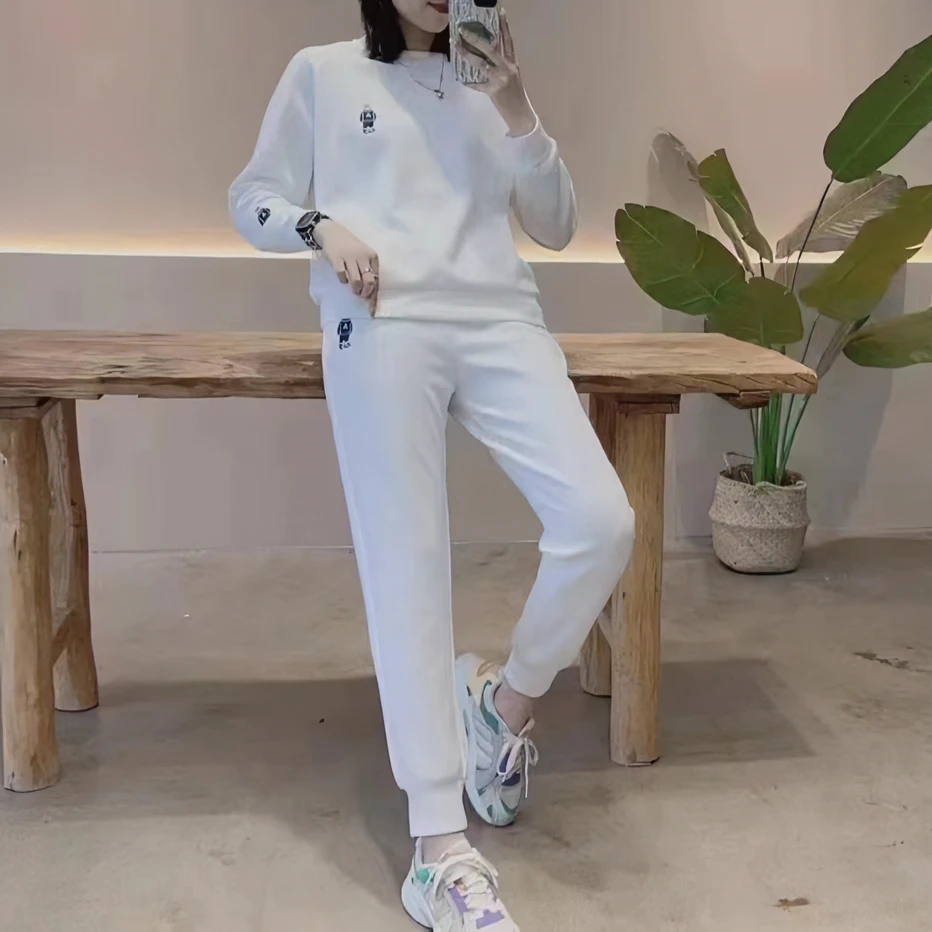 花花/3522-时尚运动套装女新款卫衣卫裤宽松休闲运动两件套