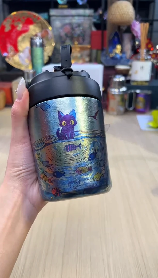 50执彩纯钛咖啡杯380mL（一坐一海闲）