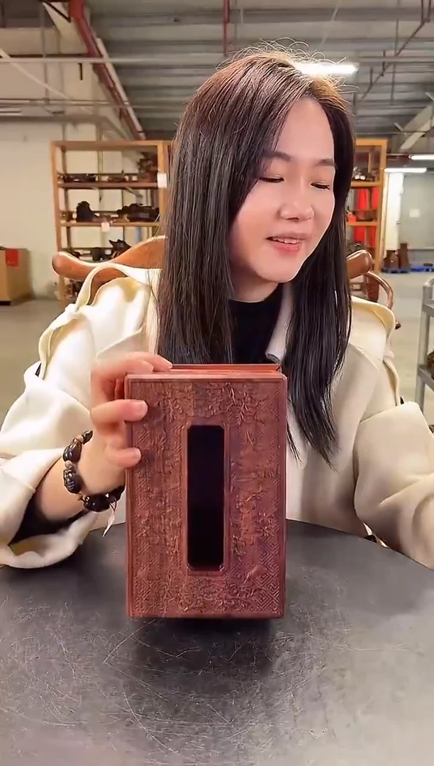 木DZ1816CM51花卉纹纸巾盒